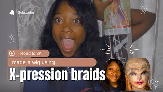 Creating A Wig For The First Time Using X-Pression Braids // Namibian Youtuber...