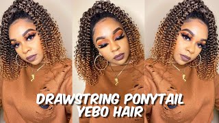 Another Quick & Easy Synthetic Drawstring Ponytail | Yebo Hair | Lindsay Erin