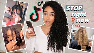Reacting To Tiktok Curly Hair Cuts *I Never Want To See This Ever Again  *