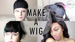 How To : Make A Wig | Step By Step Tutorial (Sewing A Lace Closure & Bundles)
