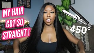 Getting Ready To Go Out: Silky Side Part 26" Wig Ft Hurela Hair + My New Must Have Flat Iron