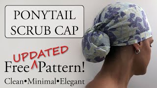 Diy Ponytail Scrub Cap With Satin Lining