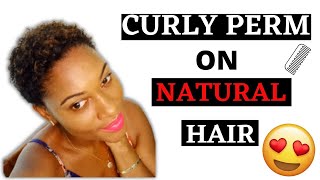 Dry Curl/ Wave Nouveau On Short Tapered Twa Hair | Curl Perm On Natural Hair | Jamaican Youtuber