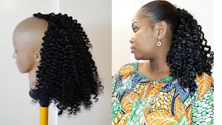 Diy How To Make A Synthetic  Curly Ponytail Using Expression Braiding Hair Simple And Easy