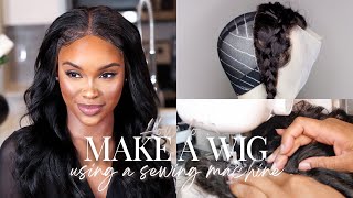 How To: Make A Lace Front Wig On A Sewing Machine | Beingbrittanybee
