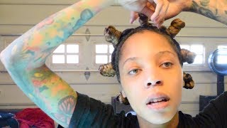 Part 3: Twist Out Tutorial On Sew In Weave (How To Tone Brassy Hair)