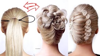  One Step 5 Different Hairstyles  Step By Step - Beautiful Prom Hairstyle | New Bridal Hairstyle