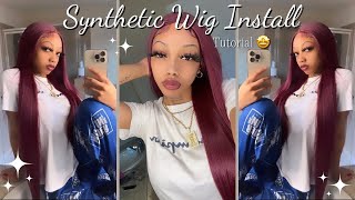 Synthetic Wig Install For Beginners | Organique Shake N Go  #Style  #Wiginstall #Wigreview #Howto