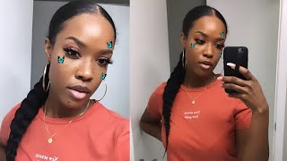 How To: Sleek Braided Ponytail On Type 4 Natural Hair!