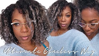 Gray Bae! Natural Edges Deep Plucked Curly Bang Wig No Adhesive Install Clean Hairline Myfirstwig