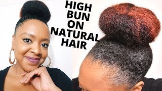 High Sock/Doughnut Bun On Thick Type 4 Hair Tutorial - No Weave! | The Curly Closet