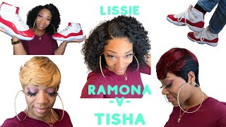 " Empire Celebrity Ramona Wig -V-Bobbi Boss Pre-Cut Tisha Wig Outre Lissie Ft Jordan 11 Cherry