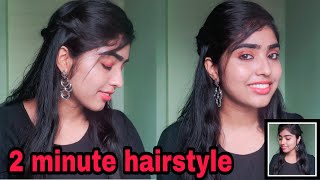 Quick & Easy Hairstyle | Churidar Hairstyle Malayalam | Simple And Cute Hairstyle For Everyday
