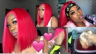 Glueless Melt | Easy From Blonde To Red & Hot Pink Streaks | Hairbyerickaj.Com