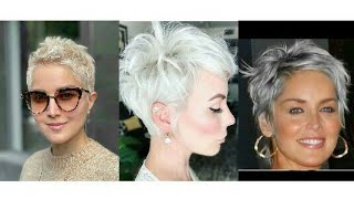 Gray Pixie Haircuts Older Women 2022/ Best Pinterest Pixie Haircut#Shorthairstyles  #Subscribe