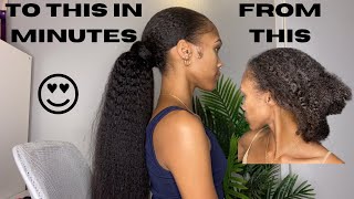 Quick And Easy Natural Hair Ponytail Using Betterlength Hair
