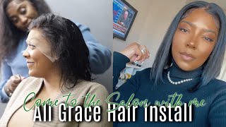 Classy & Sleek Bob Install From Ali Grace Hair | Install & Review| Kristynalexis