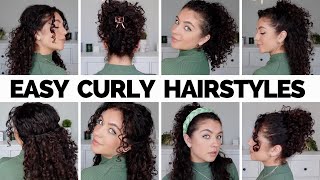 5 Easy Curly Hairstyles | For Work And School