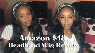$18 Amazon Synthetic Headband Wig Review
