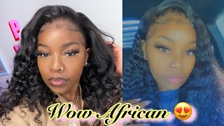 Watch Me Install This Bomb 13X6 20Inch Deep Wave Wig Ft. Wow African