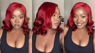 Stunning Dark Red Bob Wig | Installation & Styling Tutorial | Ft Alipearl Hair