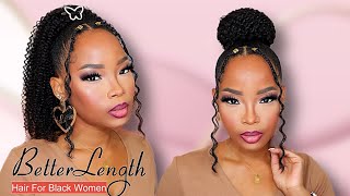Quick And Easy Ponytail And Bun On Natural Hair Ft. Better Length Hair