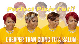 Get The Perfect Short Pixie Cut  Outre Perfect Hairline Synthetic Hair Hd Lace Wig In Blaze