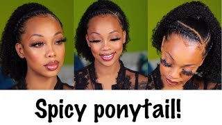 Easy + Cute Ponytail Style For Short 4C Natural Hair( Protective Style)- Ft Betterlength