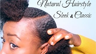 Natural Hairstyle Cute Simple Sleek Low Afro Puff On Short Medium Length 4C Natural Hair Tutorial