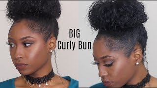 Big Curly Bun Hack With Short/Medium Natural Hair (All Hair Types)