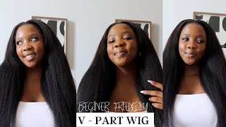 An Undetectable V-Part Wig Install, Beginner Friendly Ft. Wiggins Hair