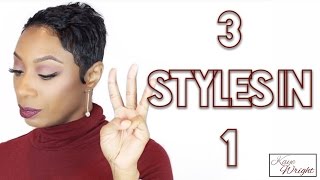 3 Short Hairstyles In 1 | Short Hair Tutorial | Kaye Wright