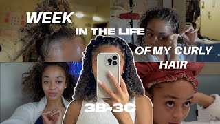 Week In The Life Of My Curly Hair 3B-3C | Hairstyles, Messy Buns, Wash Days!!