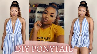 Diy Ponytail | Protective Style W/ Crochet Hair