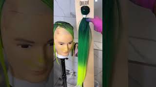 Creative!Ombre Green Color Mullet Hairstyle | Hair Dye + Quick Weave Tutorial Ft.#Ulahair