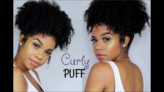 How To Curly Puff On Medium Length Natural Hair Ft Wonder Curl |Meg Olivia