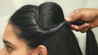 Super Cute Hairstyle For Festive Hairstyle | Easy Hairstyle Using Trick | Hairstyle For Saree