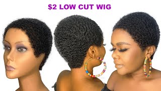 No Hair Cut   Quick $2 Low Cut Wig/ Detailed Steps