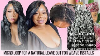 How To Install Micro Loop Extensions | Kinky Straight Tutorial For Weave Leave Out