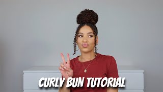 Step By Step Curly Bun Tutorial | Natural Hair | Lyasia In The City