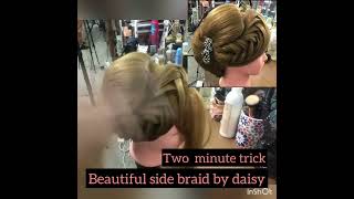 2 Minutes Front French Braid Hack Hairstyle #Shorts #Youtubeshorts #Hairstyle #Viral #Braid