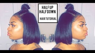 Half Up/Half Down Tutorial On Natural Hair