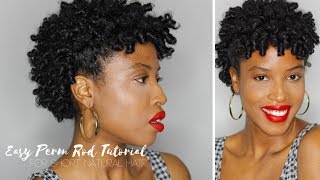 Beginners Perm Rod Tutorial For Short Natural Hair | Twa