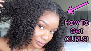 Making My Wavy Hair Look Naturally Curly! | Wash N Go Curly Bob Lace Wig | Alipearl Twingodesses