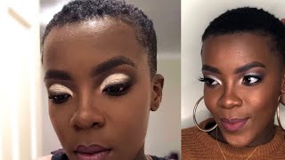 How I Relax My Super Short Hair And Achieve The Champagne Cut Crease | South African Youtuber