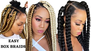 Easy Box Braids/ Try These Tutorials  Step By Step   /101 /Protective Style Tupo1