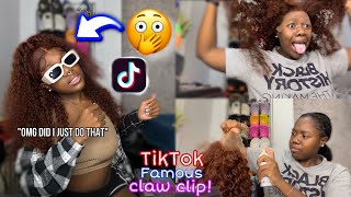 I Installed My Own Wig! Doing Famous Tiktok Claw Clip Hairstyle | Nadula Hair