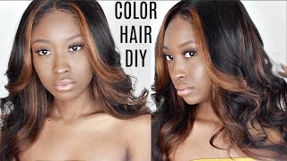 Glueless Lace Wig Install W/Ash Brown Blonde Hair Patch & Highlights Tutorial Ft. Ali Pearl Hair
