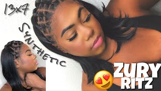 All This Parting Space Under $60!! Zury Sis Prime Human Hair Blend Lace Front Wig -  Ritz