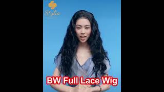 20Inch Full Lace Wig Body Wave  Breathable , Light , Natural
